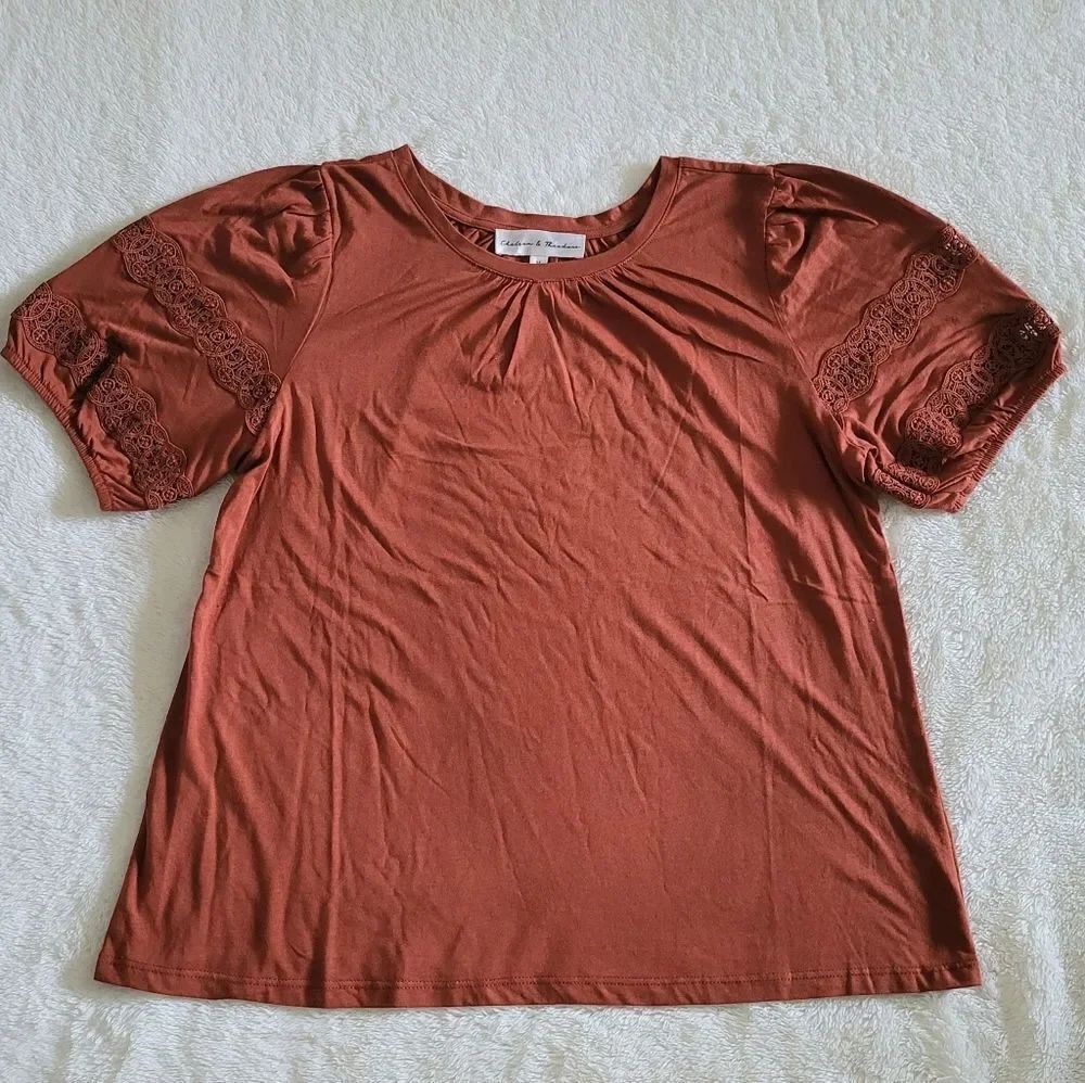 Chelsea & Theodore Puffy Sleeve Top - NWT